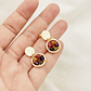 Aretes dorados ¨Manzanilla¨ multicolor - thumbnail 2