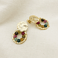 Aretes dorados ¨Lirio Reina¨multicolor - Miniatura 3