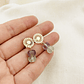 Aretes dorados con piedras Fluorita - thumbnail 2