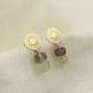 Aretes dorados con piedras Fluorita - thumbnail 3