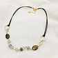 Collar dorado con piedras Fluorita y Agatas - thumbnail 1