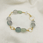 Pulsera piedras Fluorita y argollas doradas - thumbnail 1