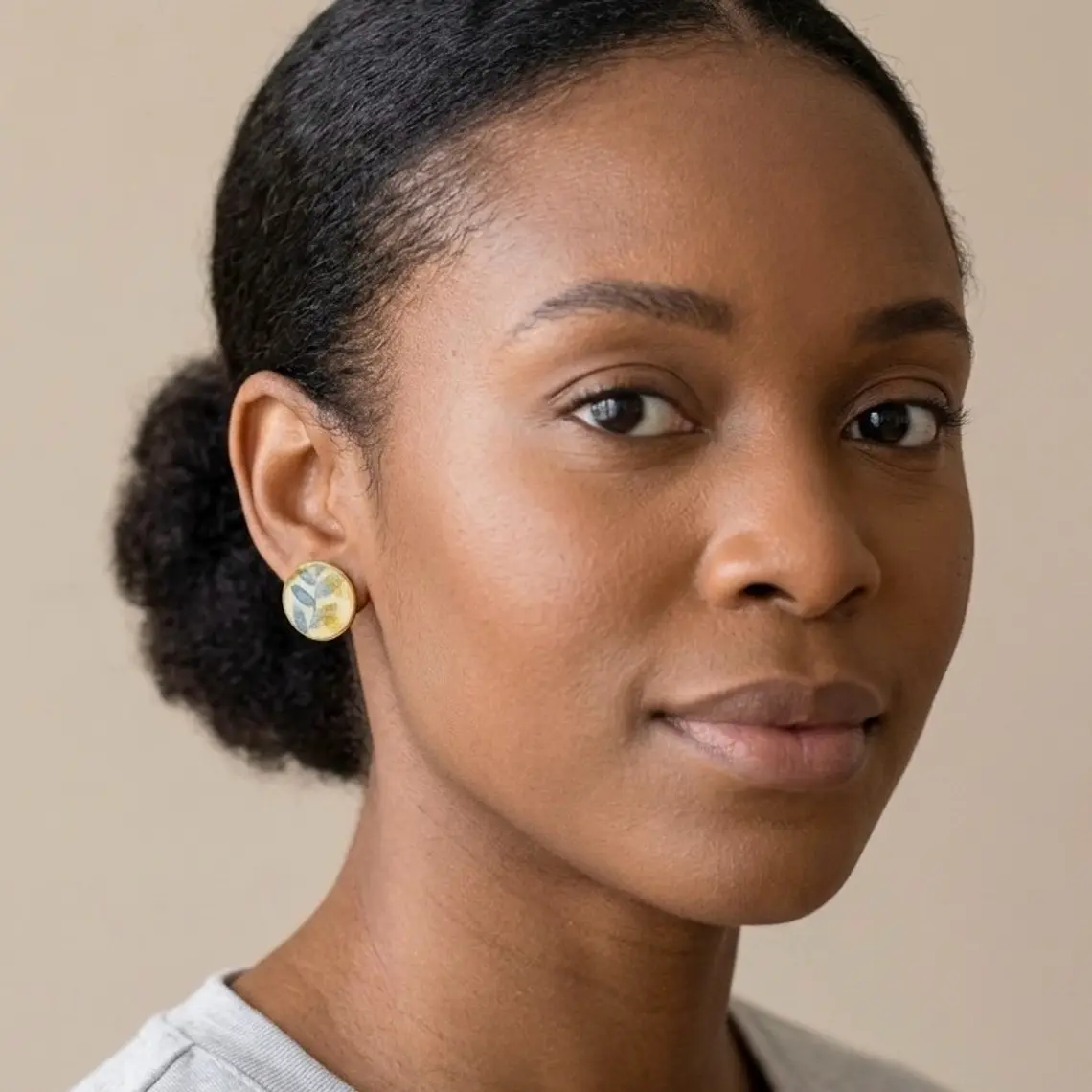 Aretes ¨Découpage¨ con resina 1