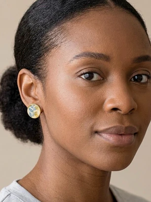 Aretes ¨Découpage¨ con resina