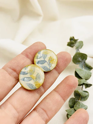 Aretes ¨Découpage¨ con resina