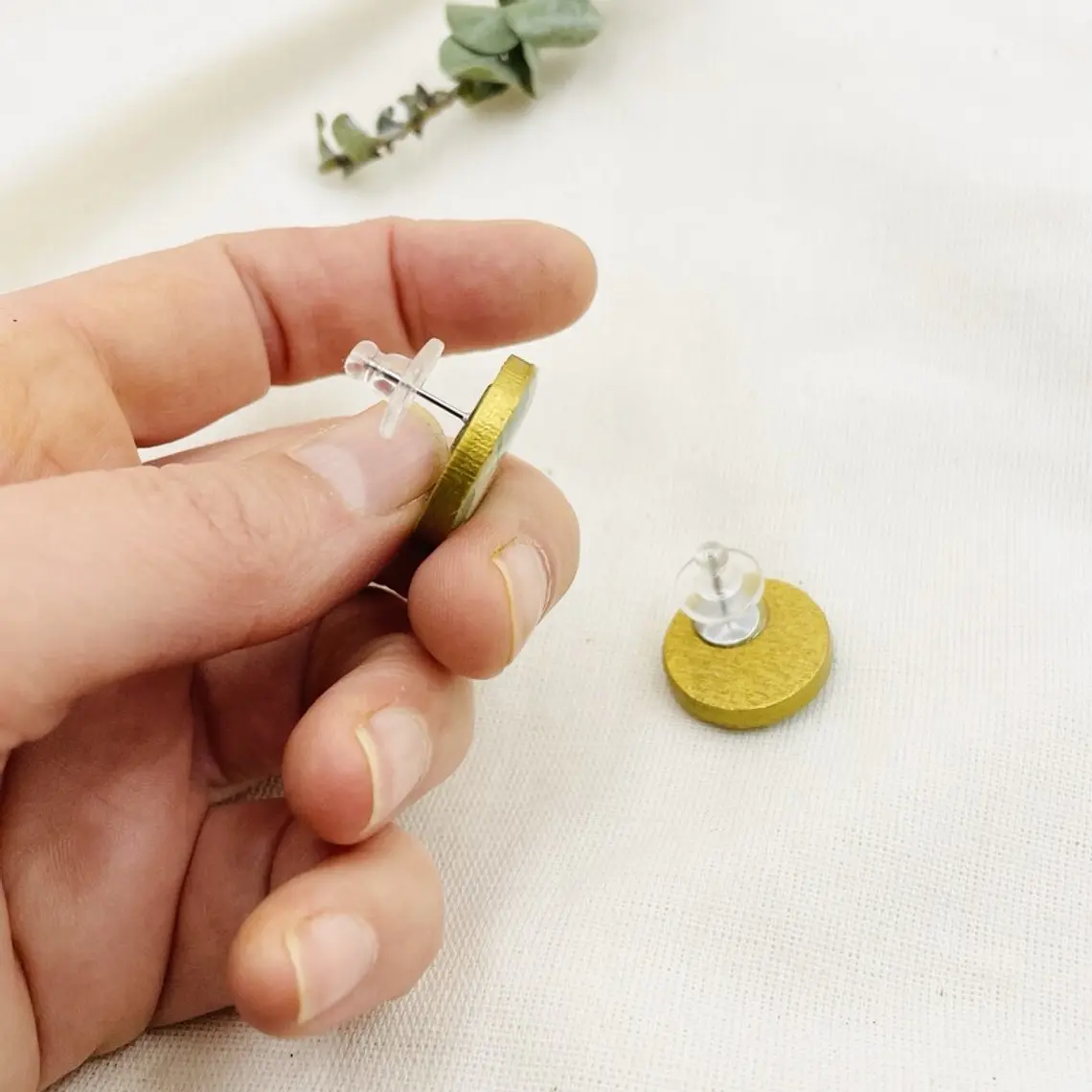 Aretes ¨Découpage¨ con resina 4