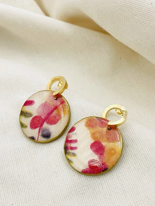 Aretes ¨découpage¨ Con Resina