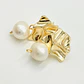Aretes dorados con perla natural - thumbnail 3