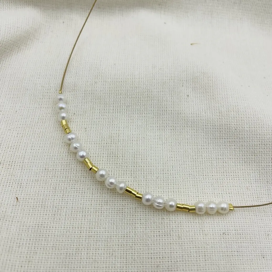 Collar gargantilla de perlas naturales 2
