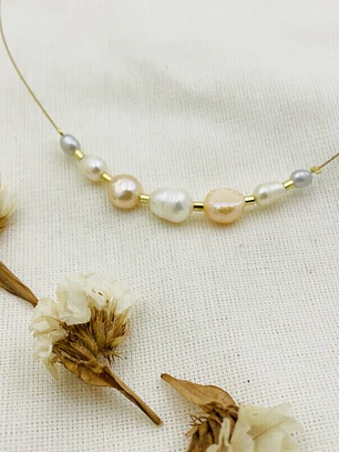 Collar mix de perlas naturales