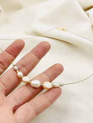 Collar mix de perlas naturales