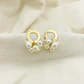 Aretes Dorados Con Racimo De Perlas - Miniatura 1