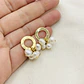Aretes Dorados Con Racimo De Perlas - Miniatura 3