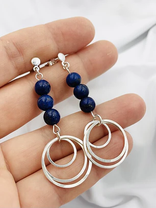 Aretes de plata y piedras Lapislázuli