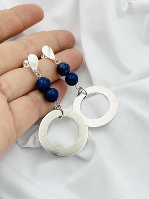 Aretes de plata y piedras Lapislazuli