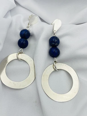 Aretes de plata y piedras Lapislazuli