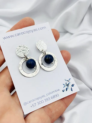 Aretes de plata con piedras Lapislazuli