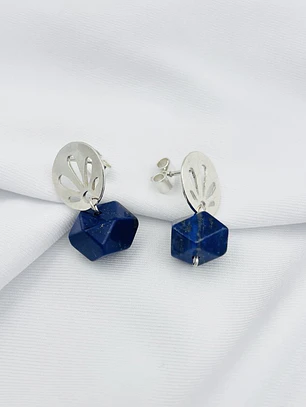 Aretes de plata con piedra Lapislazuli