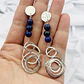 Aretes largos de plata y Lapislazuli - thumbnail 3