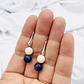 Aretes de plata con piedras naturales - Miniatura 1