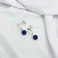 Aretes pequeños de plata y Lapislázuli - Miniatura 3