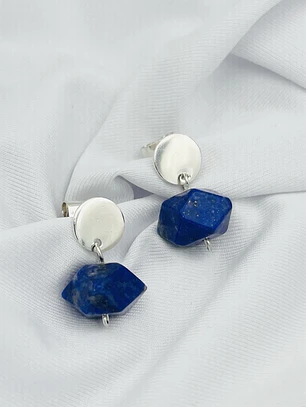 Aretes de plata y piedra Lapislázuli