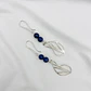 Aretes largos con hojas de plata y Lapislázuli - Miniatura 1