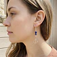 Aretes largos con hojas de plata y Lapislázuli - Miniatura 2