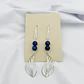 Aretes largos con hojas de plata y Lapislázuli - Miniatura 3