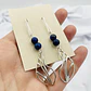 Aretes largos con hojas de plata y Lapislázuli - Miniatura 4