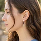 Aretes Corazon de plata y piedras naturales - thumbnail 1