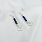 Aretes Corazon de plata y piedras naturales - thumbnail 3