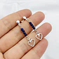 Aretes Corazon de plata y piedras naturales - thumbnail 4