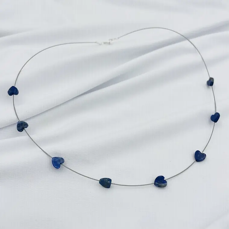 Collar corazones de Lapislázuli 1