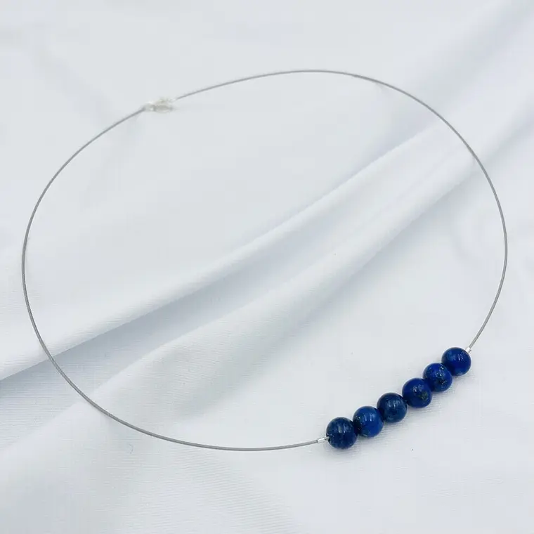 Collar clásico piedras Lapislázuli 1