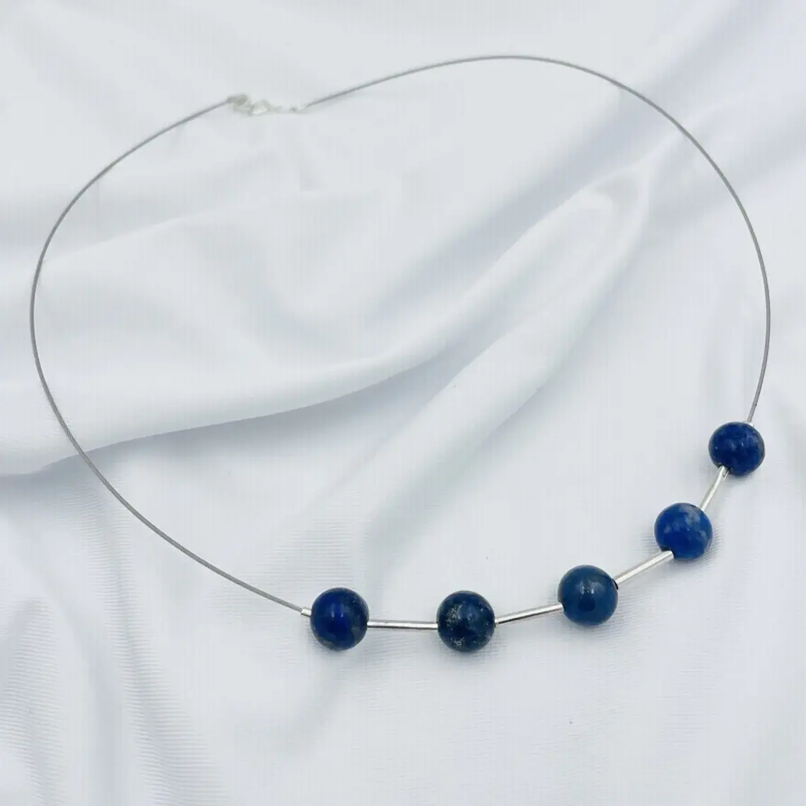 Collar de plata y piedras Lapislazuli 2