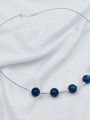 Collar de plata y piedras Lapislazuli