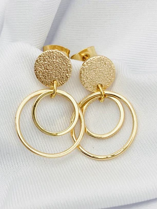 Aretes argollas doradas mini