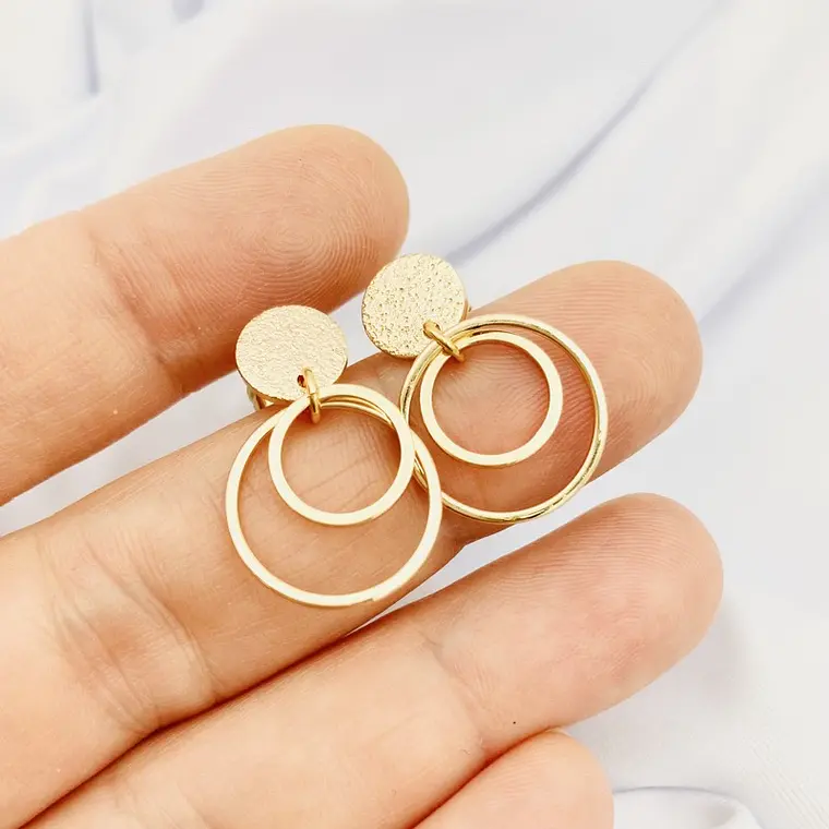 Aretes argollas doradas mini 2