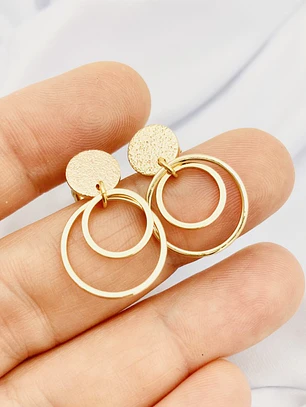Aretes argollas doradas mini