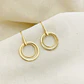 Aretes argollas doradas con gancho - Miniatura 1