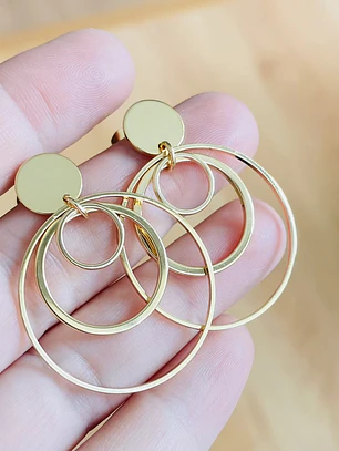 Aretes argollas doradas grandes