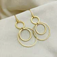 Aretes argollas doradas largos - Miniatura 1