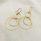 Aretes argollas doradas largos - Miniatura 4