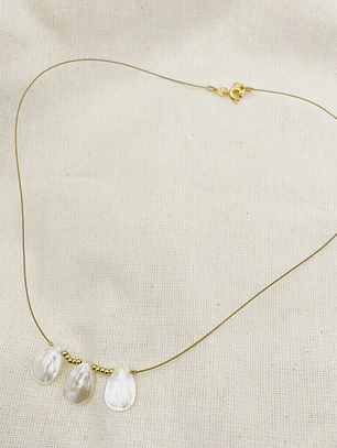 Collar gotas de Nácar natural