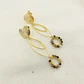 Aretes dorados Gota en tonos tierra - thumbnail 2