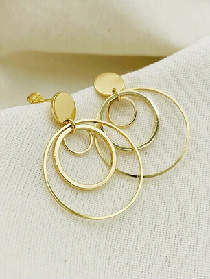 Aretes argollas doradas grandes