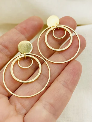 Aretes argollas doradas grandes