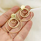 Aretes argollas doradas grandes - Miniatura 2