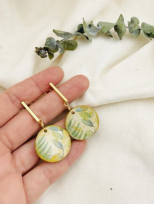 Aretes ¨découpage¨ Con Resina